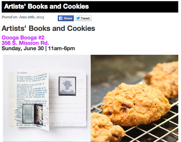 Artists books and cookies.